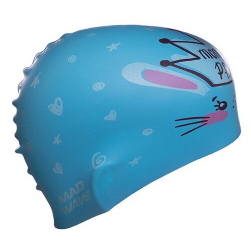 Шапочка для плавання дитяча Mad Wave Junior Little Bunny M057913 Синій (60444164) фото №4