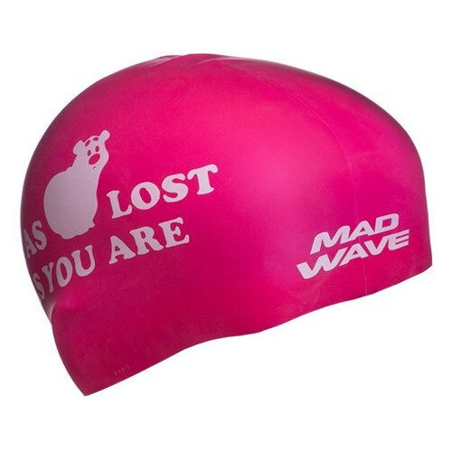 Шапочка для плавання двостороння Mad Wave BOO! Reversible M055022 Чорно-рожевий (60444175) фото №7