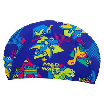 Шапочка для плавання Mad Wave дитяча Dinos M052902 Синій (60444191) фото №1