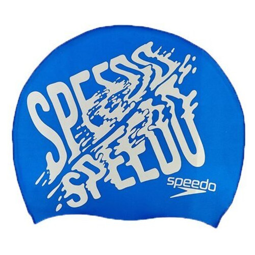 Шапочка для плавання Speedo Slogan Print Синьо-сірий (60443005) фото №1