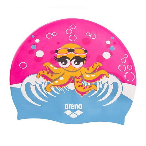 Шапочка для плавання дитяча Arena AWT Multi AR91925-20 Малиново-блакитний (60442074) фото №1