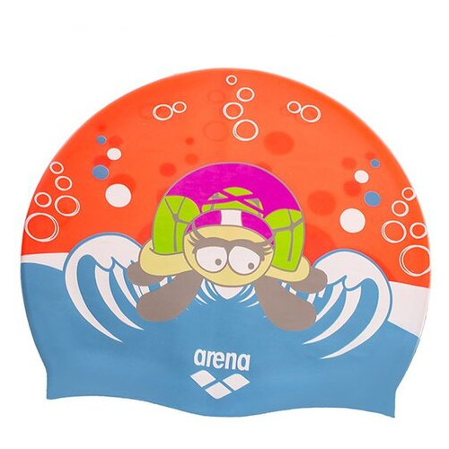 Шапочка для плавання дитяча Arena AWT Multi AR91925-20 Оранжево-блакитний (60442074) фото №1