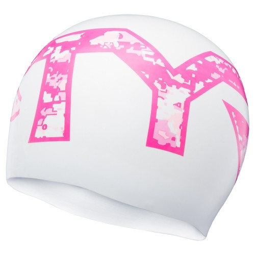 Шапочка для плавания TYR Pink Silicone Swim Cap White/Pink (LCSPKCMO-126) фото №1