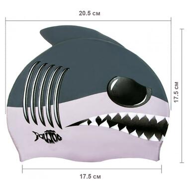 Шапочка для плавання дитяча Newt Shark сіра NE-DL-C12 фото №2