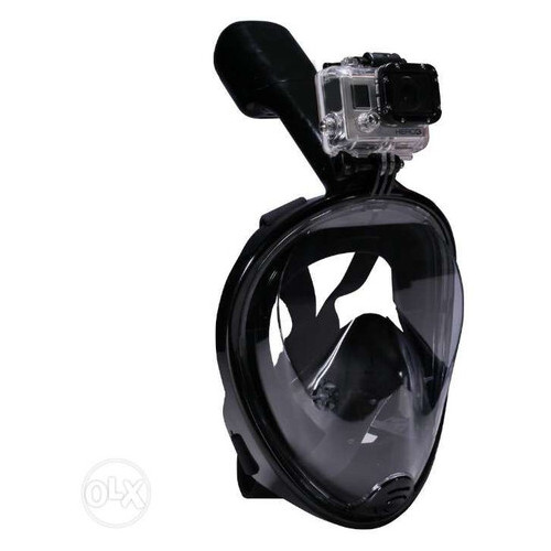 Дайвинг маска Tribord Easybreath Black для подводного плавания (сноркелинга) c креплением для камеры фото №1