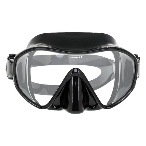 Безкаркасна чорна маска підводного плавання Marlin фото №1