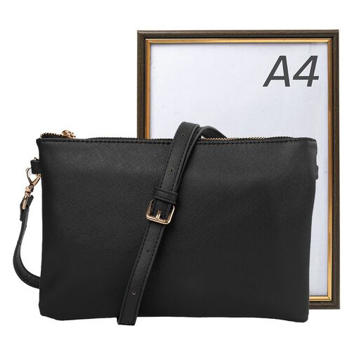 Жіноча сумка-клатч зі шкірозамінника Amelie Galanti A991705-black фото №10