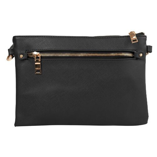 Жіноча сумка-клатч зі шкірозамінника Amelie Galanti A991705-black фото №4