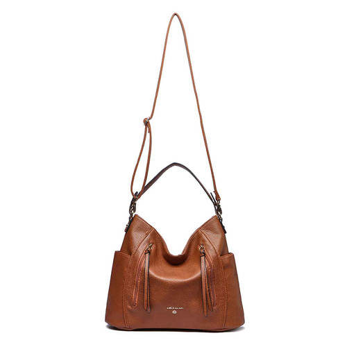 Жіноча сумка шкірозамінника Amelie GalantiI A991765-brown фото №5