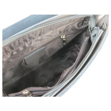 Невелика жіноча шкіряна сумка на плече Serena 1430 сіра фото №7