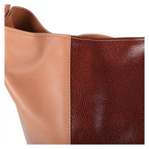 Женская кожаная сумка Laskara LK-DS269-brown-choco фото №7