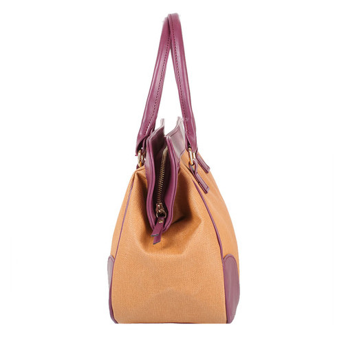 Женская сумка из качественного кожезаменителя Laskara LK-10246-straw-cognac фото №4