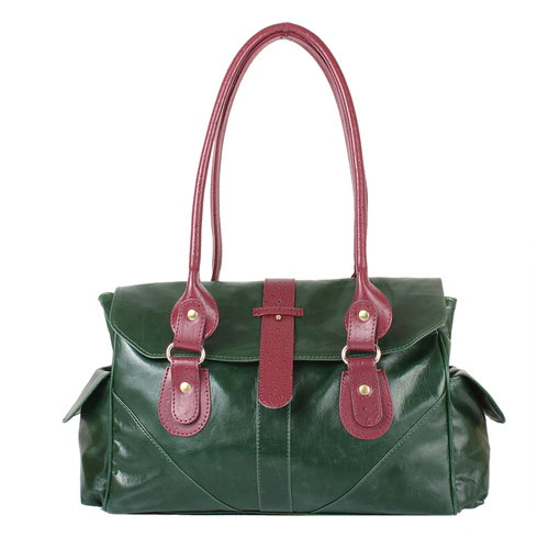 Женская сумка из качественного кожезаменителя Laskara LK-10250-green фото №2