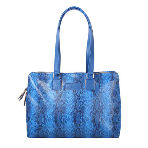 Женская сумка из качественного кожезаменителя Laskara LK-20289-blue-snake фото №2