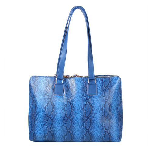 Женская сумка из качественного кожезаменителя Laskara LK-20289-blue-snake фото №3