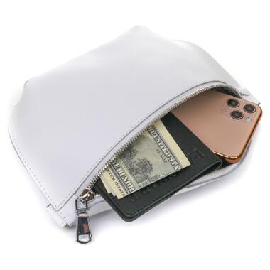 Сумка Shvigel Кожаная бананка Белая (16384) фото №5