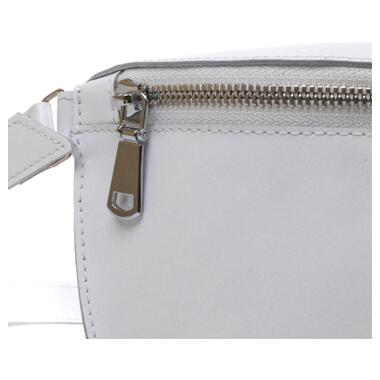 Сумка Shvigel Кожаная бананка Белая (16384) фото №6