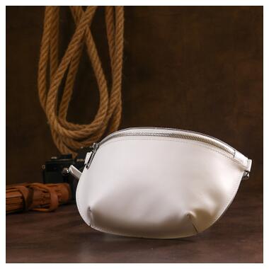 Сумка Shvigel Кожаная бананка Белая (16384) фото №8