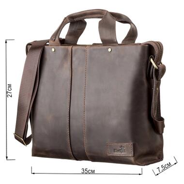 Сумка Shvigel Кожаная Коричневая (11115) фото №3