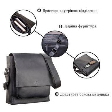 Сумка Shvigel Кожаная Черная (11112) фото №4