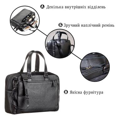 Сумка Shvigel Кожаная Черная (11123) фото №4