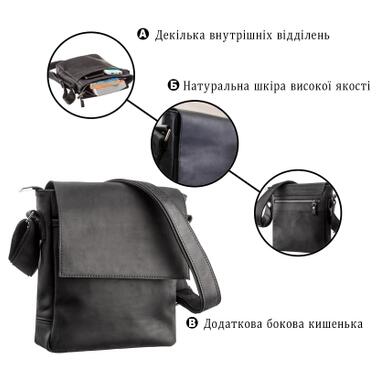 Сумка Shvigel Кожаная Черная (11171) фото №4