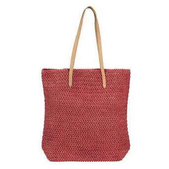 Плетена пляжна сумка сумка шоппер 2 в 1 Esmara червона фото №1
