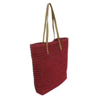 Плетена пляжна сумка сумка шоппер 2 в 1 Esmara червона фото №2