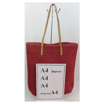 Плетена пляжна сумка сумка шоппер 2 в 1 Esmara червона фото №7