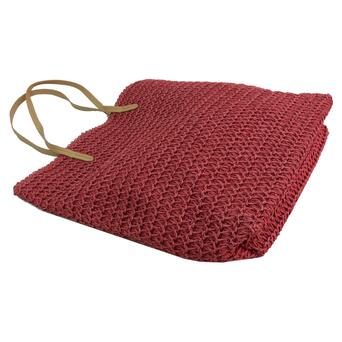 Плетена пляжна сумка сумка шоппер 2 в 1 Esmara червона фото №4