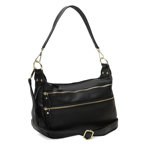 Жіноча шкіряна сумка Borsa Leather K1213-black фото №1