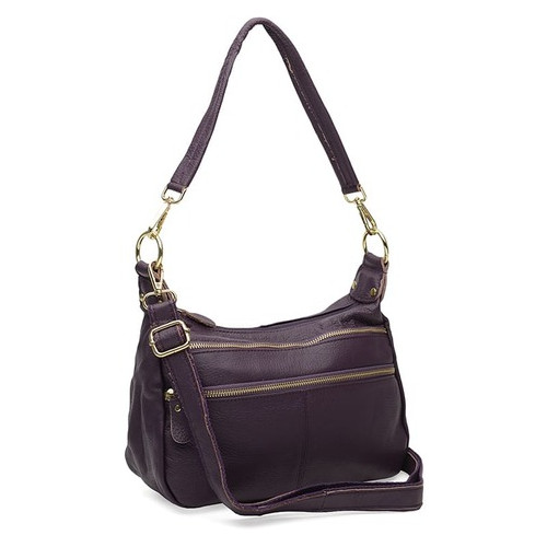 Жіноча шкіряна сумка Borsa Leather K1213-violet фото №1