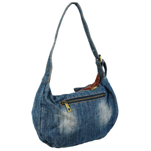 Жіноча сумка джинсова невеликого розміру Fashion jeans bag синя фото №5