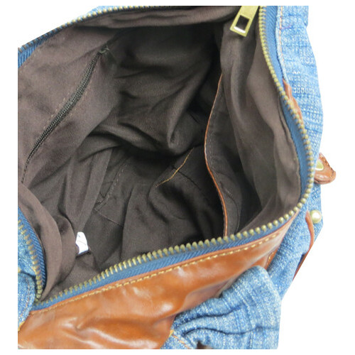 Жіноча сумка джинсова невеликого розміру Fashion jeans bag синя фото №9