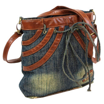 Джинсова сумка у формі жіночої спідниці Fashion jeans bag темно-синя фото №1