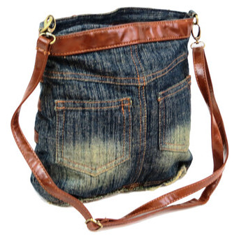 Джинсова сумка у формі жіночої спідниці Fashion jeans bag темно-синя фото №5