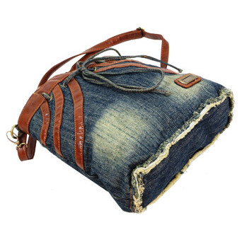 Джинсова сумка у формі жіночої спідниці Fashion jeans bag темно-синя фото №6