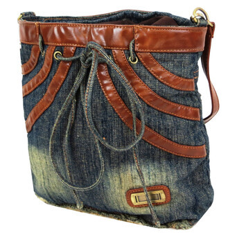 Джинсова сумка у формі жіночої спідниці Fashion jeans bag темно-синя фото №4