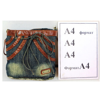 Джинсова сумка у формі жіночої спідниці Fashion jeans bag темно-синя фото №10