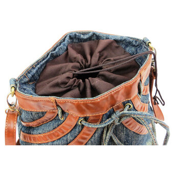Джинсова сумка у формі жіночої спідниці Fashion jeans bag темно-синя фото №7