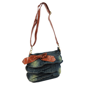 Жіноча сумка джинсова Fashion jeans bag темно-синя фото №1