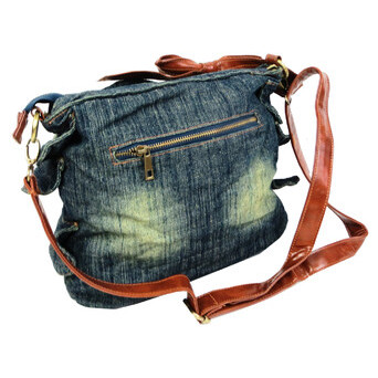 Жіноча сумка джинсова Fashion jeans bag темно-синя фото №8