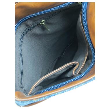 Джинсова сумка на плече Fashion jeans bag темно-синя фото №8