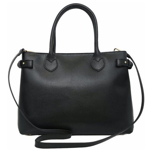 Класична жіноча чорна сумка шкіряна Firenze Italy F-IT-7611A фото №4