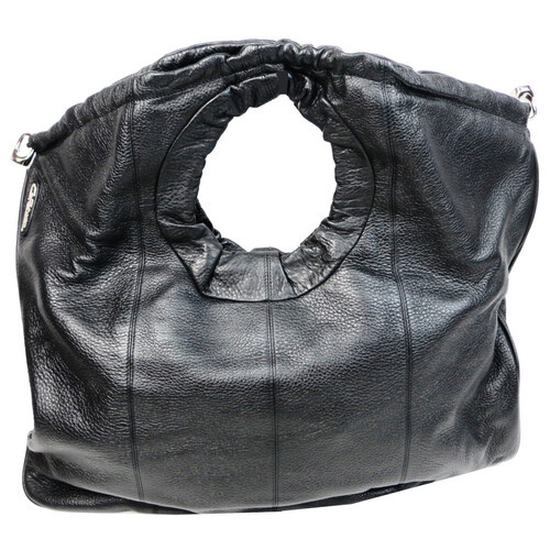 Жіноча шкіряна сумка Giorgio Ferretti чорна фото №4