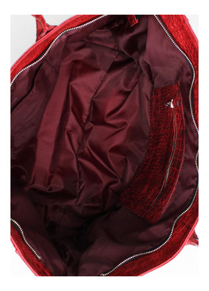 Шкіряна сумка POOLPARTY Desire (poolparty-desire-croco-red) фото №3
