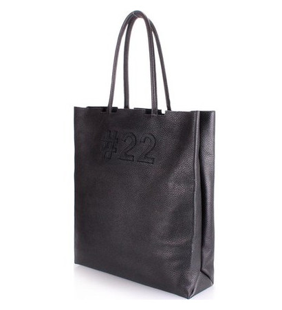 Шкіряна сумка POOLPARTY #22 (leather-number-22-black) фото №2