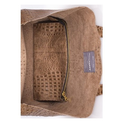 Шкіряна сумка POOLPARTY Fiore (poolparty-fiore-crocodile-beige) фото №3
