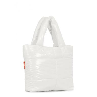 Дута стьобана сумка POOLPARTY Fluffy неонова біла (fluffy-neon-white) фото №3