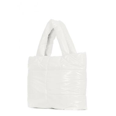 Дута стьобана сумка POOLPARTY Fluffy неонова біла (fluffy-neon-white) фото №2